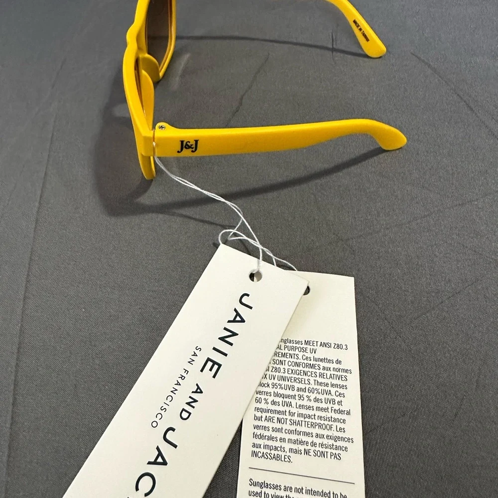 Janie and Jack Bright Yellow Kids Sunglasses with Brown Gradient Lenses